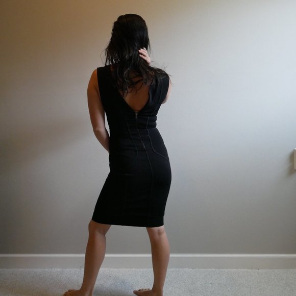 Body Con Black French Connection Dress Size 0 - Picture 3 of 8